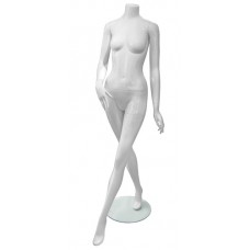 Манекен женский (без головы) Maggie (headless) 03 белый глянец